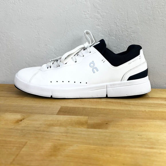 On The Roger Advantage White Tennis Shoes Sneakers Lace Up Men's Size 12.5 - Picture 1 of 11